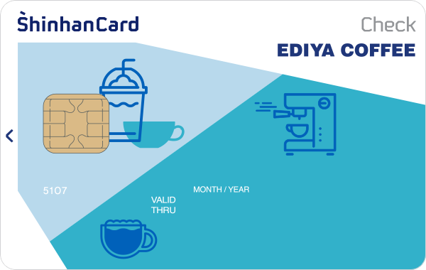 EDIYA 신한카드 체크 카드 이미지