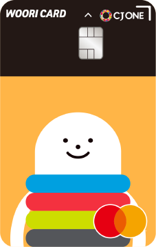 CJ ONE 우리카드 체크 카드 이미지